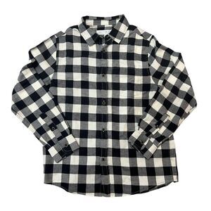 Zara Kids Size 10 140 cm Buffalo Check Shirt Button Down Cotton Black White NWT